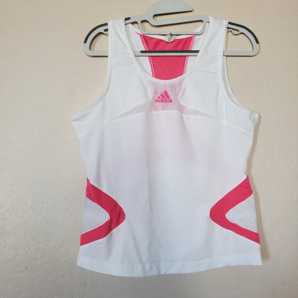 Adidas Clima365 White & Pink Tank Top Size Medium